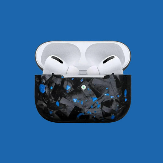 Apple Airpods Blue Forged Carbon Fiber Case