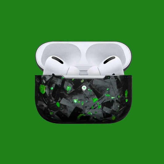 Apple Airpods Green Forged Carbon Fiber Case