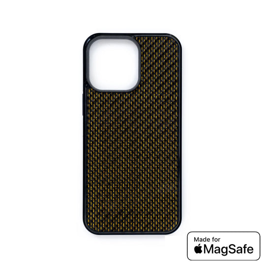 iPhone- Gold Carbon Fiber MagSafe Case